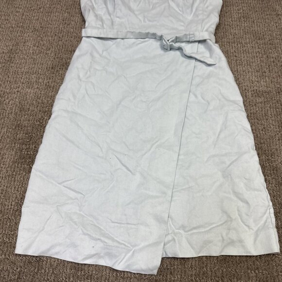 Ann Taylor Dress Green Belted Sleeveless Women’s Size 2 Petite - Picture 4 of 13